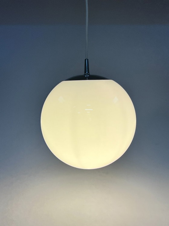 Image 1 of Vintage Glazen Bollamp / Hanglamp, Peill & Putzler, Duitsland 1960's