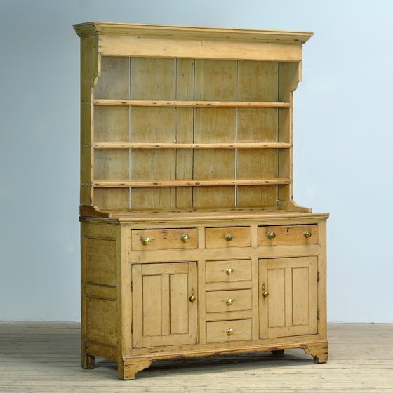 Grenenhouten buffetkast, circa 1850 – Kasten, Wood, Brass, Vintage (photo 3 of 14)
