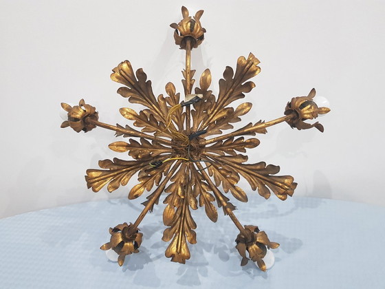 Image 1 of Lámpara de techo, Hans Kogl, Alemania, década de 1960, estilo Hollywood Regency.