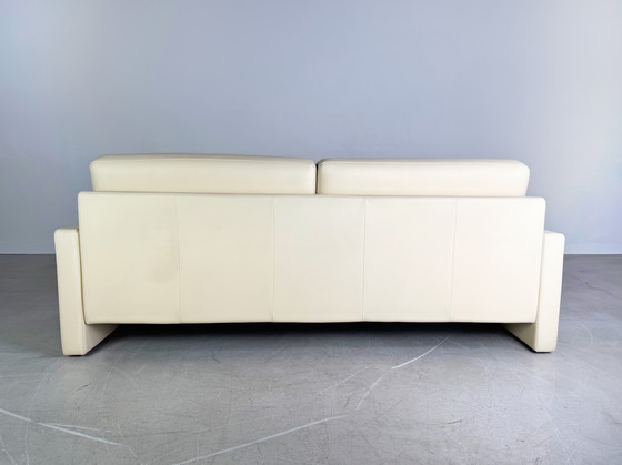 Image 1 of Original Rolf Benz Sofa Ego G leather beige two-seater couch