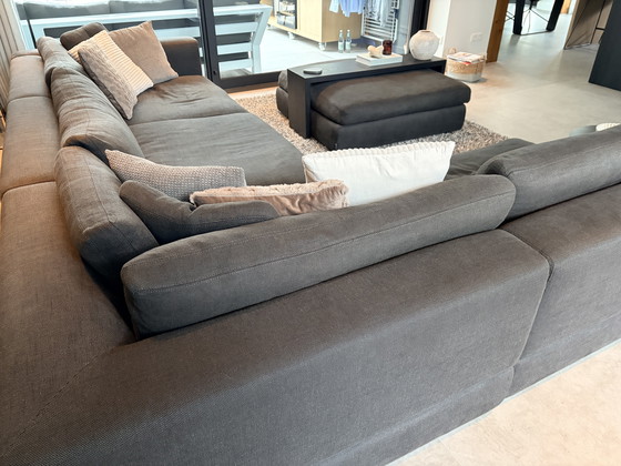 Image 1 of Canapé d'angle Minotti Hamilton noir/marron