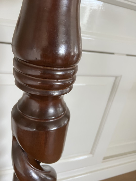 Image 1 of Solid turned twisted Piedestal mahogany