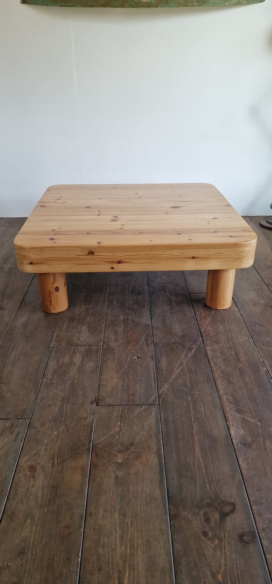 Image 1 of Vintage brutalist pine coffee table, 1960s