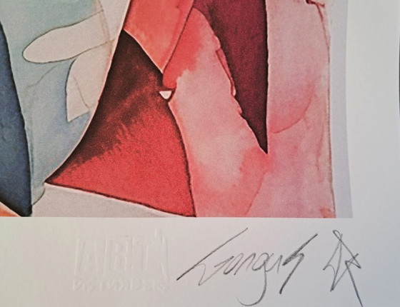 Gongas - Vuur en Water - Ingelijste lithografie van de kunstenaar – Litho's & Zeefdrukken, Paper (photo 11 of 13)