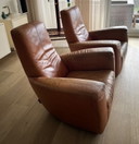 2x Gerard van de Berg Sessel mit Ottomane