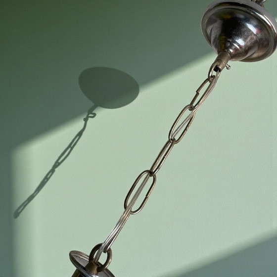 Image 1 of Lampadario Sputnik moderno a 3 luci in metallo cromato e vetro, stile Space Age, anni '60