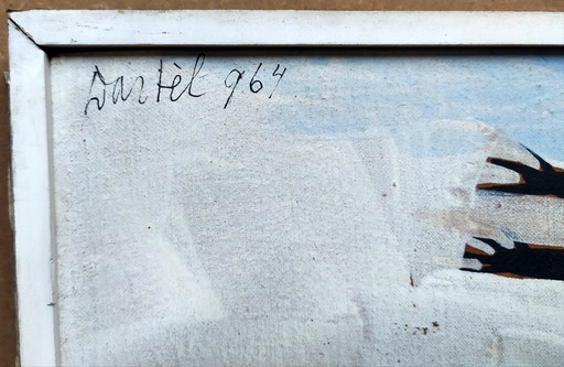 Anton Lutgerink Dartel, Oil on Canvas, 1964