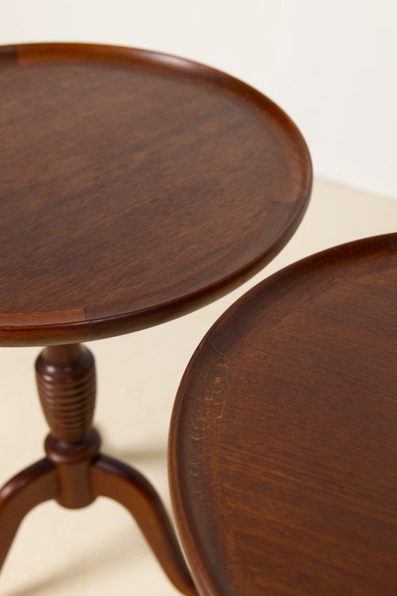 Image 1 of Coppia di tavolini laterali in mogano di Anton Kildeberg, Danimarca, anni '60