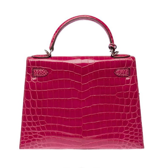 Image 1 of Sac HERMES Kelly 28 en Cuirs exotiques Rose - 103511