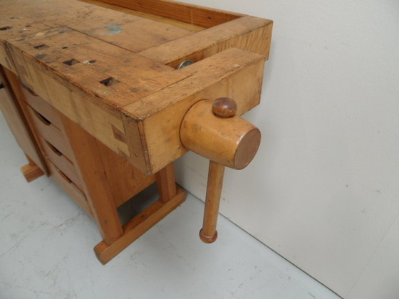 Vintage werkbank – Opbergkast, Hout (photo 7 of 13)