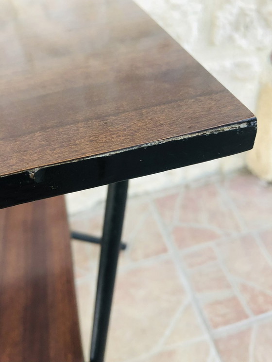 Image 1 of  Vintage Metal Side Table With Formica Top, 1960S