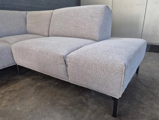 Canapé d'angle modulable Montel avec ottoman, textile gris, Canapés modulables, Métal, Modern (photo 9 sur 11)