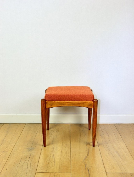 Image 1 of Edmund Homa stool, orange brick structural seat