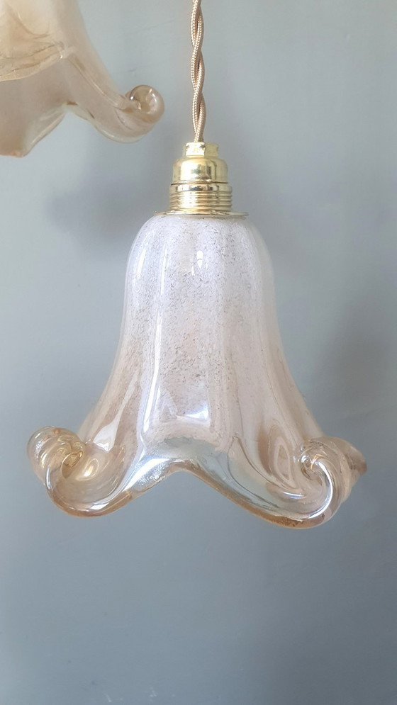 Image 1 of Set of 2 Vintage Murano pendant lamps - Mid century - Italy