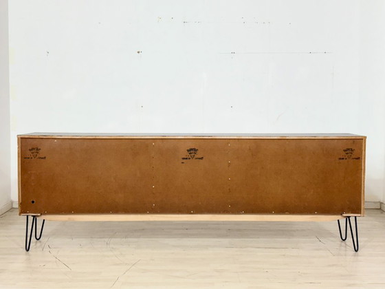 Image 1 of Vintage Palisander Sideboard – Mid Century Kommode – Restauriertes Longboard Unikat