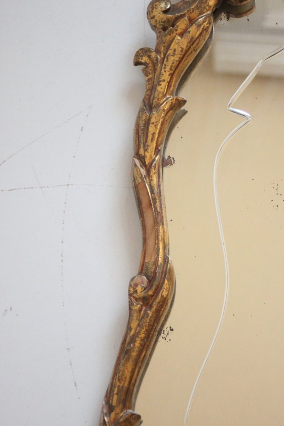 Image 1 of Vergoldeter Holzspiegel im Neo-Rokoko-Stil, Ende 19.