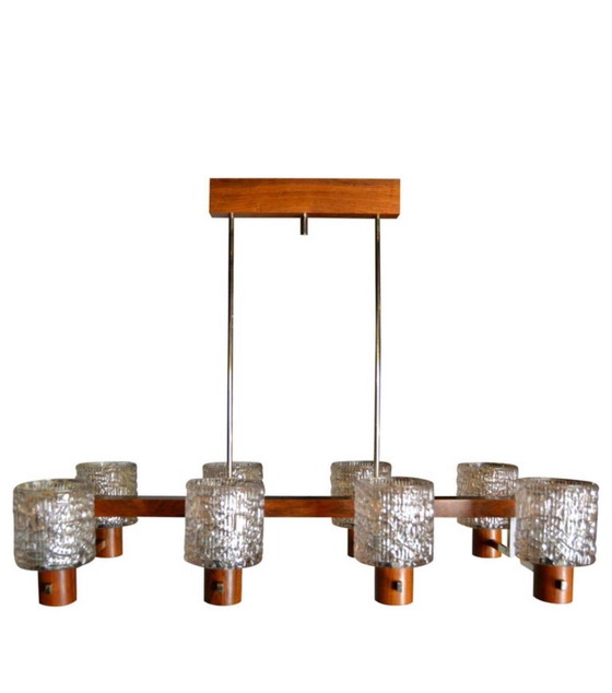 Image 1 of Lampadario allungato vintage in stile scandinavo