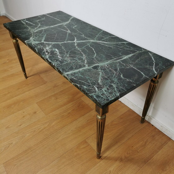 Image 1 of Hollywood Regency, Vintage Coffee Table With Marble Top