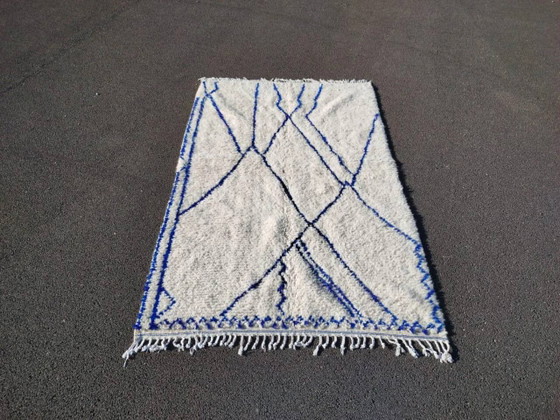 Alfombra de lana marroquí hecha a mano, tamaño grande 250x150 cm, artesanal. – Wool, Modern (photo 11 of 14)
