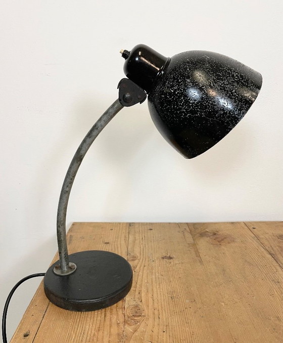 Image 1 of Schwarze Industrietischlampe, 1950er Jahre