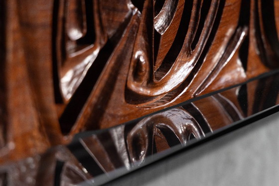 Image 1 of Carved Wooden Wall Panel by Gianni Pinna, Italy, 1970s