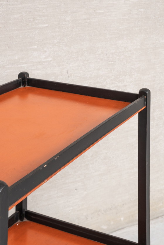 Image 1 of 1930s orange and black coffee cart