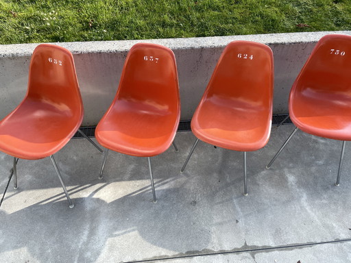 4x Chaise Herman Miller Eames DSX