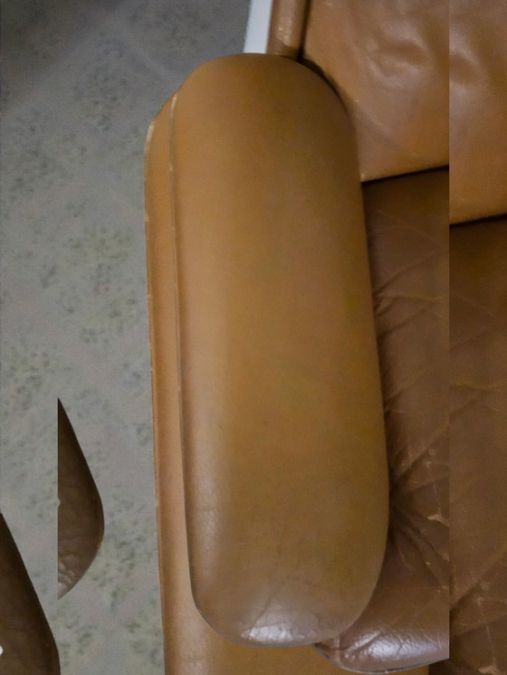 Image 1 of Set di 2 poltrone di design in pelle, poltrona lounge Airborne Orchid, anni '60