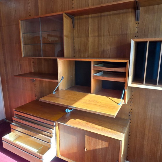 Poul Cadovius Cado Wall System, Teak Veneer, Vintage Danish Design, Wall cabinet, Wood, Brown (photo 13 of 33)