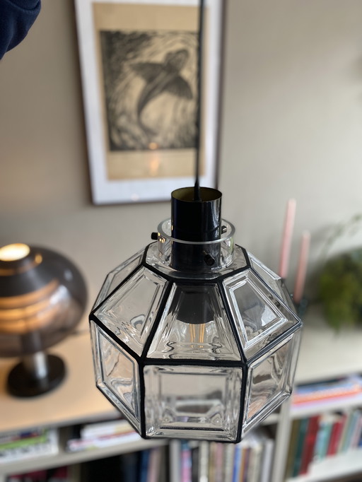 Glashütte Limburg hanglamp uit de jaren 60 of 70