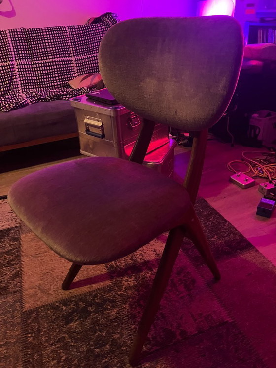 Image 1 of Louis Van Teeffelen - 1960 - Silla de tijera de teca