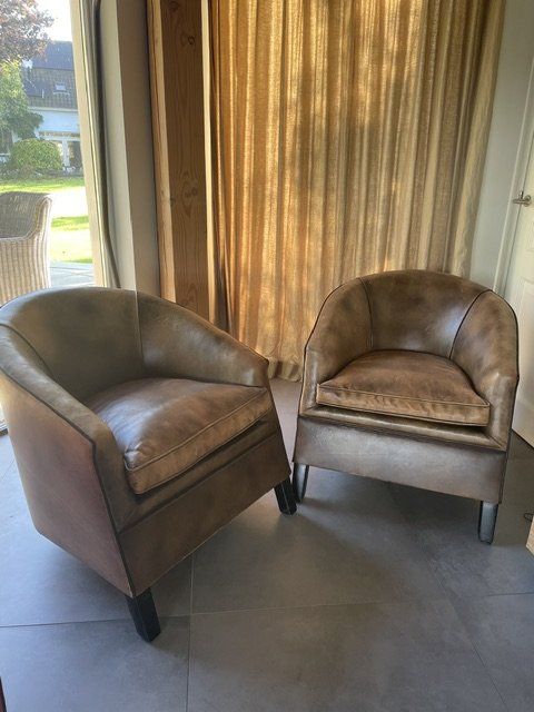 Fauteuils en cuir