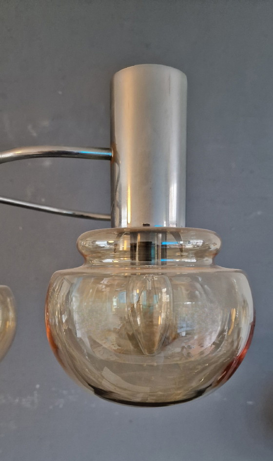 Lampada a sospensione vintage Gaetano Sciolari Space Age Era – Lampade a sospensione, Glass, Metal (photo 4 of 5)