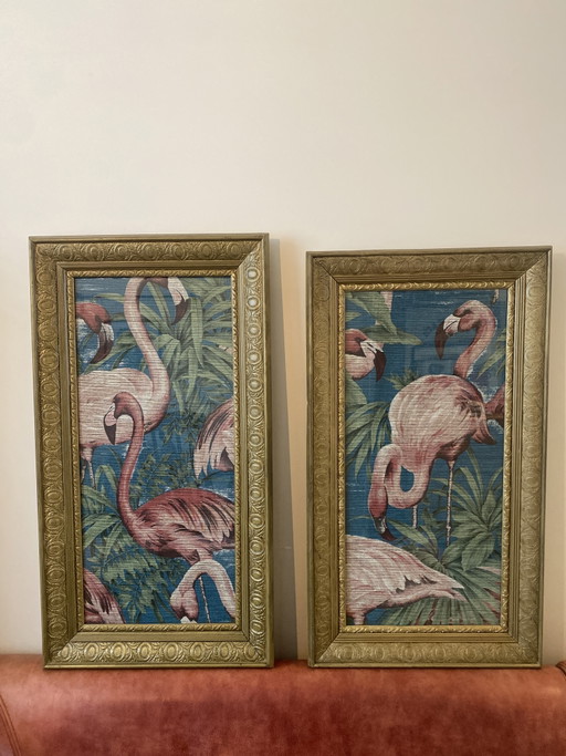 Wanddecoratie, Gewoven Prints (Arte Avalon) In Zware Volhouten Kaders – Textile, Wood