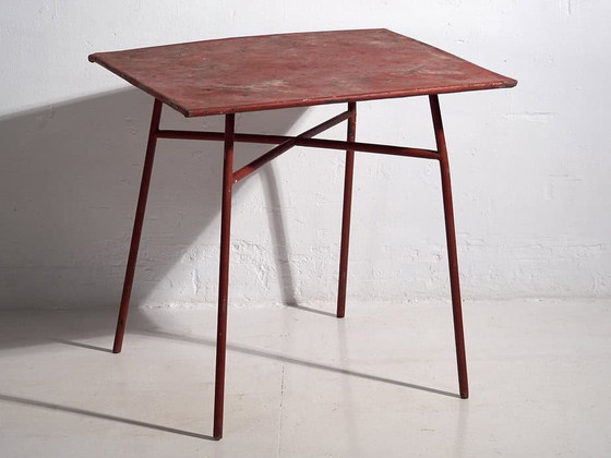 Antique red outdoor table (c.1920) #13, Garden tables, Iron, Vintage (photo 18 of 18)