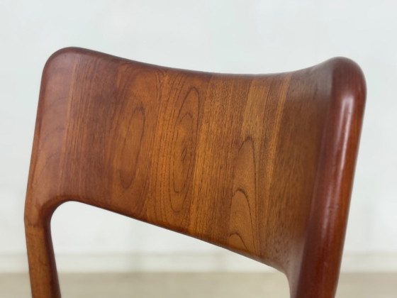 Image 1 of 5x Henning Kjarnulf Teakhouten Stoelen Eetkamerstoelen Stoel Eetkamerstoel Vintage