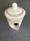 Caffettiera in ceramica Art Déco Moulin des Loups Orcerame Francia - Rifiniture in oro