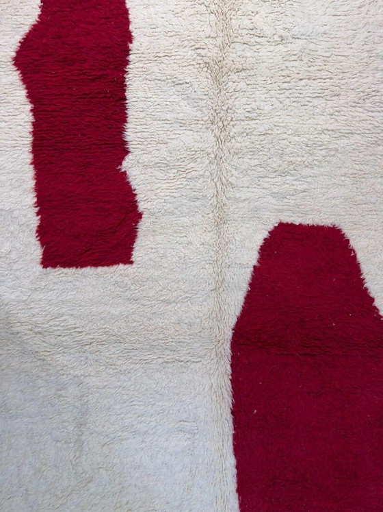 Tapis En Laine Fait Main 1,5/2,5 M Rouge Et Blanc – Ahrend, Wool (photo 10 of 10)