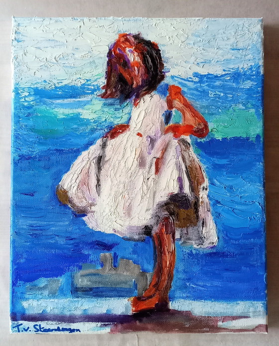 Image 1 of Télévision Steenbergen. Fille sur la plage