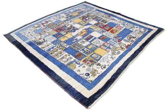 Image 1 of Tappeto orientale persiano Gabbeh Ghashghai originale 200 cm x 195 cm antico naturale