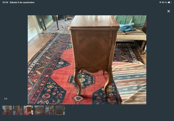 French Style Nightstand – Side tables, Marble, Metal (photo 3 of 6)