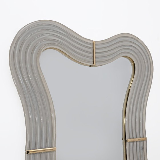 Image 1 of Ondae – Sculptural Mirror in Brass and Murano Glass