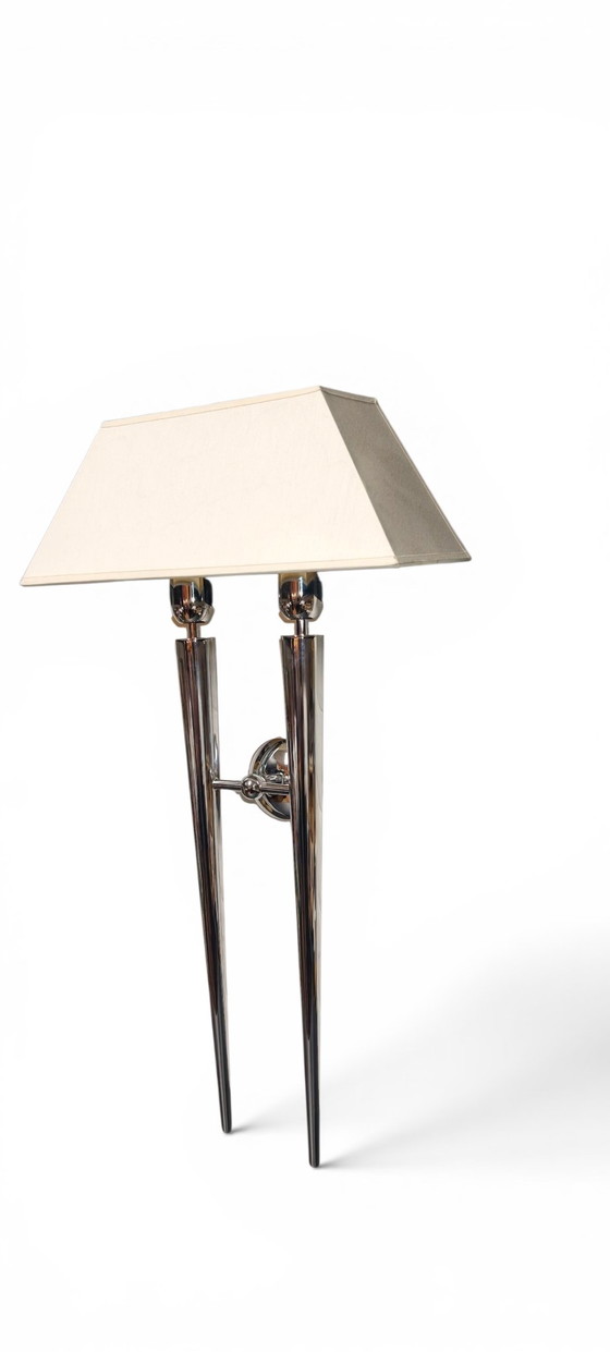 Image 1 of L. Bellini Vintage Design Wandlampen Set – Gemaakt in Italië, Chroom, Hotelstijl