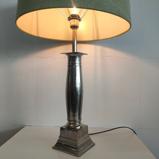 Tall retro table lamp in emperor style.