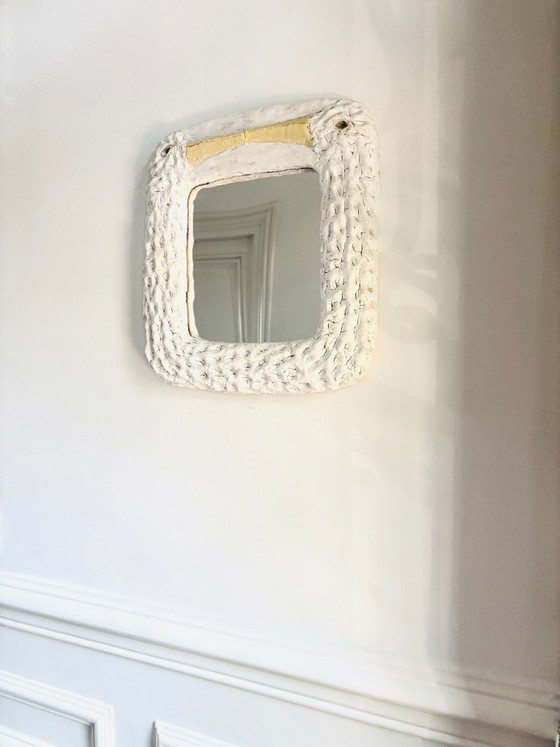 Image 1 of Contemporary French ceramic mirror – Stork by Renzo Maar