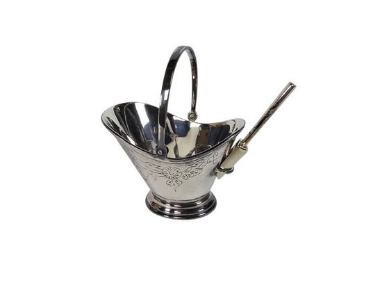 Image 1 of Zilverstad - coal scuttle with scoop - silver-plated - 80s