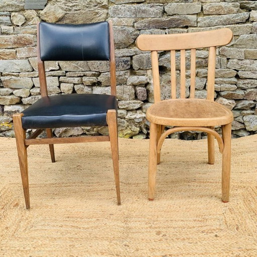 Coppia di sedie spaiate