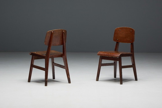 Image 1 of Zeldzame stoel "Tout Bois" Toegeschreven aan Jean Prouvé, Frankrijk, 1941