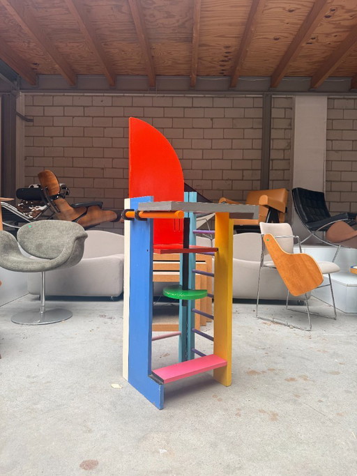 Seggiolone vintage unico di Memphis – stoelen fauteuils, Wood (photo 2 of 12)