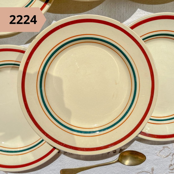 Petite Vintage Striped Plate, Single – Crockery, Retro (photo 5 of 6)